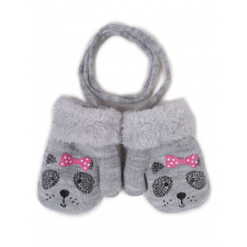 Yo!club téli kesztyű 12 cm - szürke/kutya gyerek kesztyű