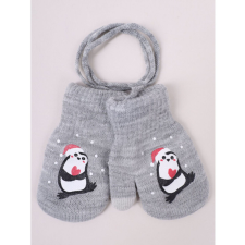 Yo!club téli kesztyű 12 cm - szürke/pingvin gyerek kesztyű