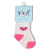 Yo! Yo! Baby frottír zokni 6-9 hó - rózsaszín szívecske