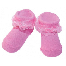 Yo! Yo! Baby pamut zokni csipkés pink 3-6 hó gyerek zokni