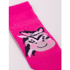  Yoclub pamut bokazokni 23/26 - rózsaszín/zebra gyerek zokni
