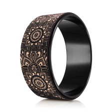 YogaDesignLab MANDALA Black parafa jóga kerék - YogaDesignLab jóga felszerelés