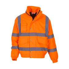 Yoko Férfi kabát munkaruha Yoko Fluo Bomber Jacket 4XL, Fluo Narancs munkaruha
