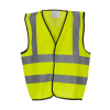 Yoko Gyerek fényvisszaverő ruha Yoko Kids Fluo 2 Band + Brace Waistcoat 7-9 (M), Fluo Sárga