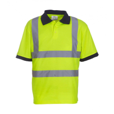 Yoko Uniszex rövid ujjú fényvisszaverő ruha munkaruha Yoko Fluo Polo 2XL, Fluo Sárga munkaruha