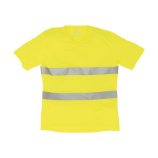 Yoko Uniszex rövid ujjú póló munkaruha Yoko Fluo Super Light V-Neck T-Shirt 3XL, Fluo Sárga