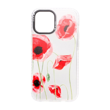 YOOUP iPhone 12 / 12 Pro Mintás Tok Poppy Fehér tok és táska