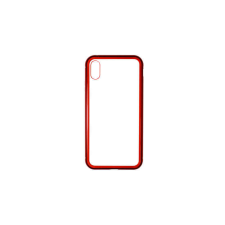 YOOUP Luxury iPhone XS Max Mágneses Abszorpciós Tok Piros-Clear tok és táska