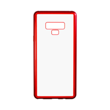 YOOUP Mágneses abszorpciós telefontok Samsung Galaxy Note 9 N960 Luxury piros-átlátszó tok és táska