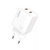 YOOUP NC63-F 2x USB-C Hálózati Gyorstöltő Adapter 40W - Fehér (NC63-F)