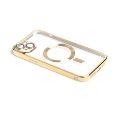 YOOUP PJ Disc-a Iphone 15 6.1 TPU Tok Magsafe Kompatibilis Arany tok és táska