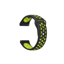 YOOUP Univerzális Watch Szilikon sportszíj 22mm fekete-sárga óraszíj