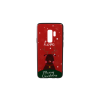 YOOUP Üveges hátlappal rendelkezó telefontok karácsonyi mintával Love Rudolf rénszarvas Samsung S9 Plus G965 piros