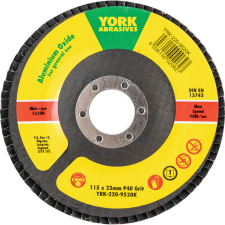 York 115x22mm al-ox lamellás csiszolótárcsa üvegszálas tányéron P40 barkácsgép tartozék