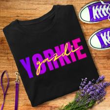 Yorkie gazdi férfi póló ajándéktárgy