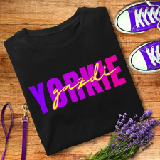 Yorkie gazdi férfi póló ajándéktárgy