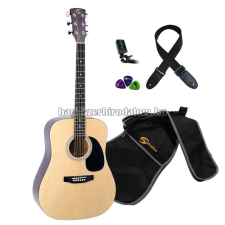 YOSEMITE-BUN-NT - Akusztikusgitár szett natúr színű gitár és basszusgitár