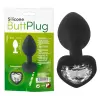 YOU2TOYS BUTT PLUG - FEHÉR KÖVES ANÁL DILDÓ (FEKETE) AKCIÓ
