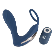 YOU2TOYS Prostata Plug - akkus, rádiós anál vibrátor péniszgyűrűvel (kék) anál