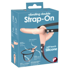 YOU2TOYS Strap-On - akkus, felcsatolható dupla vibrátor (nat vibrátorok