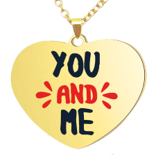  You and Me medál lánccal, választható több formában és színben nyaklánc