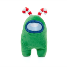 YuMe Among Us plüss figura 20 cm - zöld, nyalóka pálcával plüssfigura