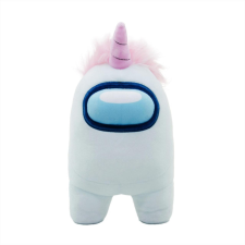 YuMe Among Us plüss figura 30 cm - fehér, unikornis sapkával plüssfigura