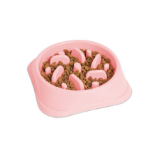 Yummie Etetőtál habzsolásgátlóval - 20 x 20 x 4,5 cm - korall kutyatál