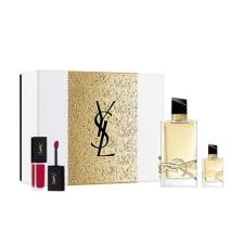 Yves Saint Laurent Libre Ajándékszett, parfümös víz 90ml + parfümös víz 7.5ml + rúzs 6ml , női kozmetikai ajándékcsomag