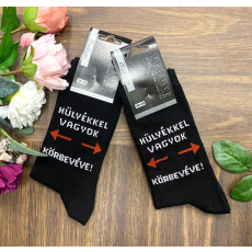 YVONNE Vicces mintás zokni hülyékkel vagyok