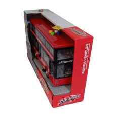 YWU Műanyag hangot adó emeletes busz autópálya és játékautó