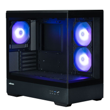 Zalman P30 BLACK táp nélküli ablakos mATX ház fekete (P30 BLACK) számítógép ház