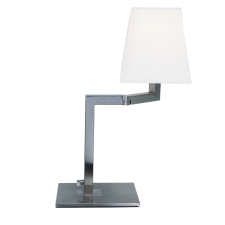 ZAMBELIS króm-bézs asztali lámpa (ZAM-H06-WH) E27 1 izzós IP20 világítás