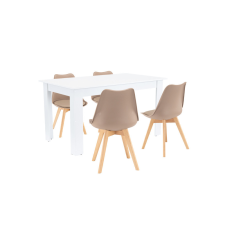  Zara 4+1 étkező garnitúra bézs-fehér bútor