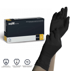 ZARYS EasyCare Black Nitril Prémium Gumikesztyű M