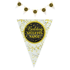 . Zászló, 3,6 m, műanyag, &quot;Boldog Szülinapot&quot;, elegáns party kellék