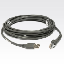 Zebra CBA-U47-S15ZAR USB vonalkódolvasó kábel 4.6m - Sötétszürke kábel és adapter