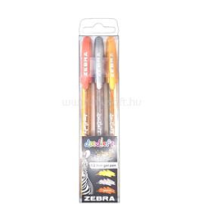 Zebra Doodlerz Glitter 3pcs set zselés toll (ZEBRA_80775) toll