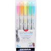  ZEBRA Ecsetirón készlet, kétvégű ZEBRA "Mildliner Fluorescent", 5 szín