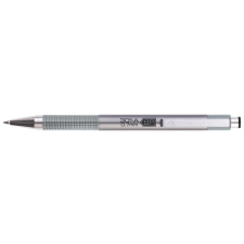 Zebra Golyóstoll, 0,24 mm, nyomógombos, ezüst tolltest, ZEBRA &quot;F-301 A&quot;, kék toll