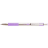 Zebra Golyóstoll, 0,24 mm, nyomógombos, rozsdamentes acél, pasztell-lila tolltest, ZEBRA "F-301", kék