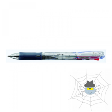 Zebra Golyóstoll átlátszó test, ZEBRA Clip on Slim 4C 4 színű toll