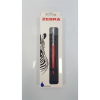 Zebra Golyóstoll nyomógombos 0,7mm, dobozban lazac test, Zebra 901, írásszín kék