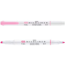 Zebra Mildliner Fluorescent rózsaszín kettős végű szövegkiemelő filctoll, marker