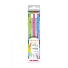 Zebra Sarasa Clip Lollipop Zseléstoll készlet 0.33 mm nyomógombos 3 szín toll