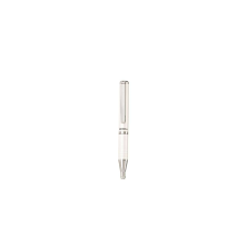 Zebra SL-F1 Teleszkópos metálfehér tolltestű golyóstoll - 0,24 mm / Kék (82406-24) toll