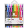 Zebra Zseléstoll készlet, 0,33 mm, kupakos, ZEBRA Doodler`z Neon & Fashion, 10 vegyes szín (TZ02618)