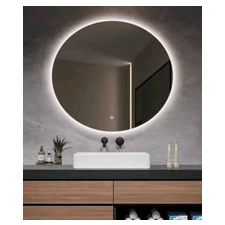 Zegor Pure 60 kerek tükör 3 színű led világítással 60x60 cm fürdőszoba bútor
