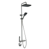 Zegor Zegor Grafit Multifunkciós Zuhanyrendszer Zongoragombos Panellel, Kerámiabetétes Csapteleppel, Esőztető Funkcióval - KEM16-A001MG