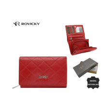 Zellia Női Bőr Pénztárca R-Rd-02 Piros - Steppelt - Kicsi Méret -